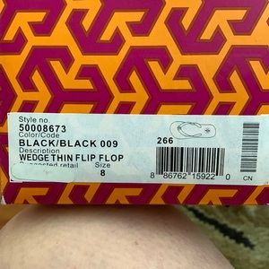 Tory Burch wedge thin flip flop